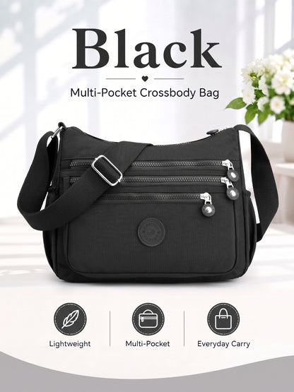 💖 Everyday Favorite Nylon Crossbody Bag with Multi-Pocket Storage