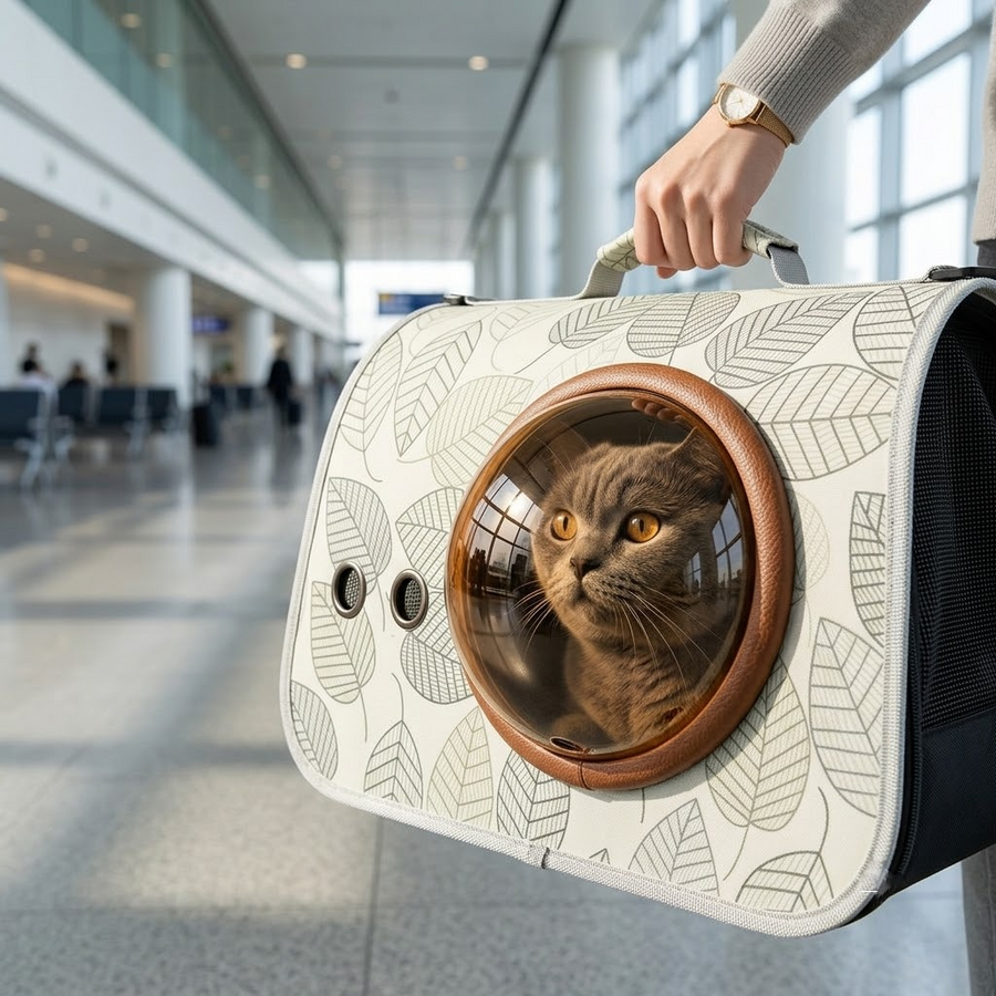 Pastoral Green Portable Pet Carrier