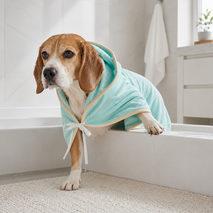 Light Green Hooded Pet Drying Towel