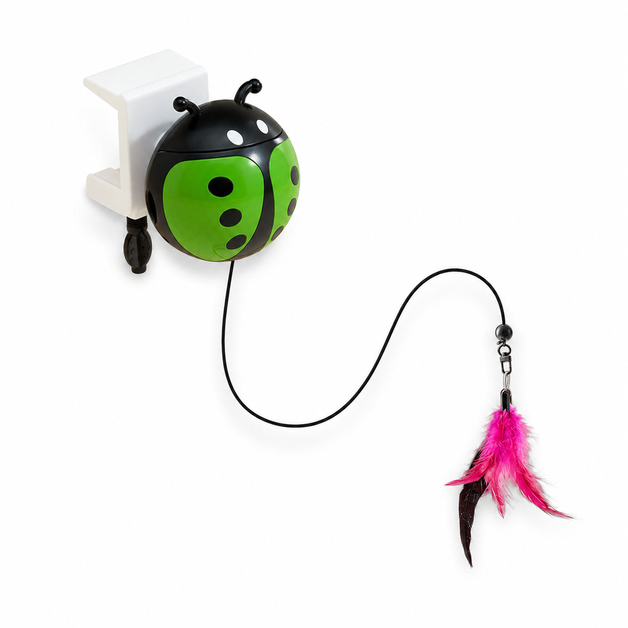 Green Ladybug Automatic Cat Teaser Toy