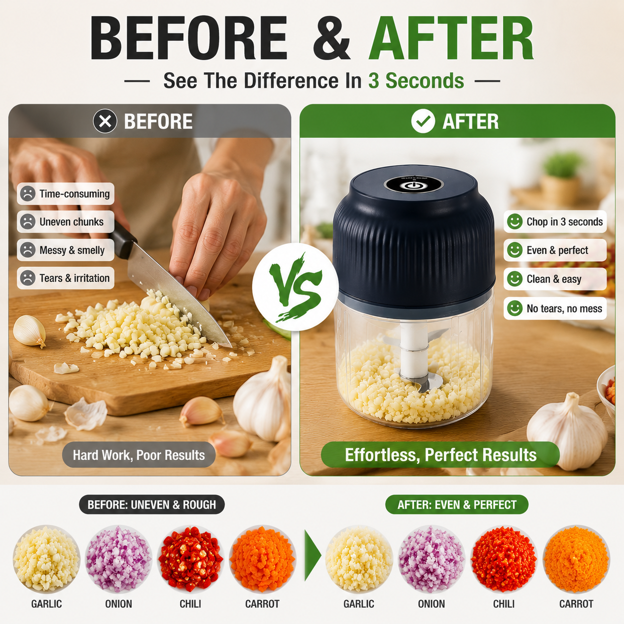 🔥50% off on the last day| 😩 Still Chopping Garlic by Hand? This Kitchen Gadget Does It in 3 Seconds1