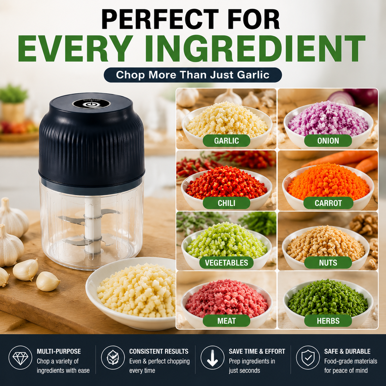 🔥50% off on the last day| 😩 Still Chopping Garlic by Hand? This Kitchen Gadget Does It in 3 Seconds1