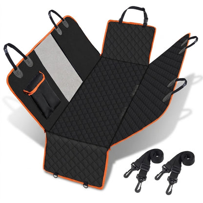 Black and Orange Pet Car Seat Cover