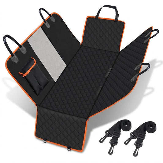 Black and Orange Pet Car Seat Cover