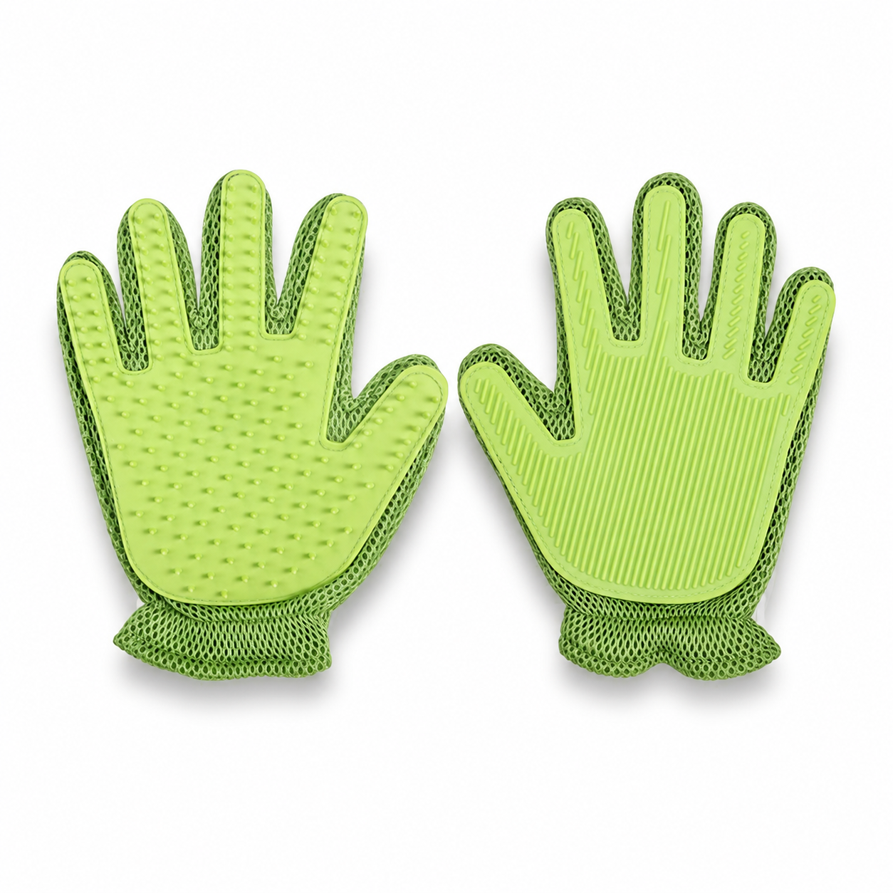 Green Double-Sided Pet Grooming Glove