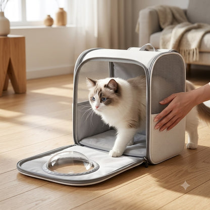 Large Anti-Stress Pet Backpack with Side Pocket